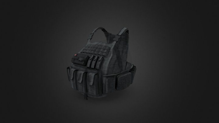 Low Poly Female Tactical Vest [PBR] 3D Model