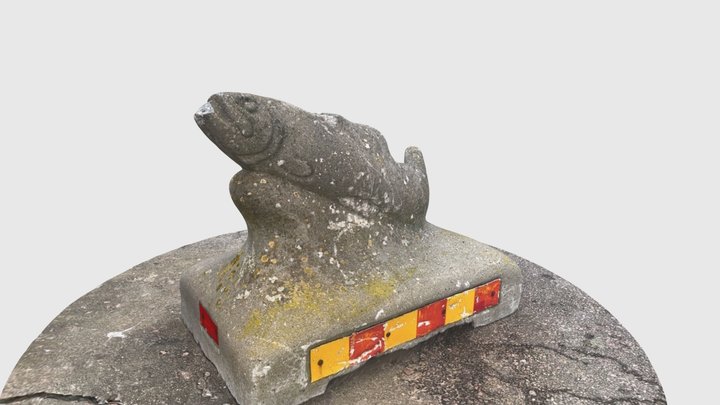 Road blocking thing in a fish shape 3D Model