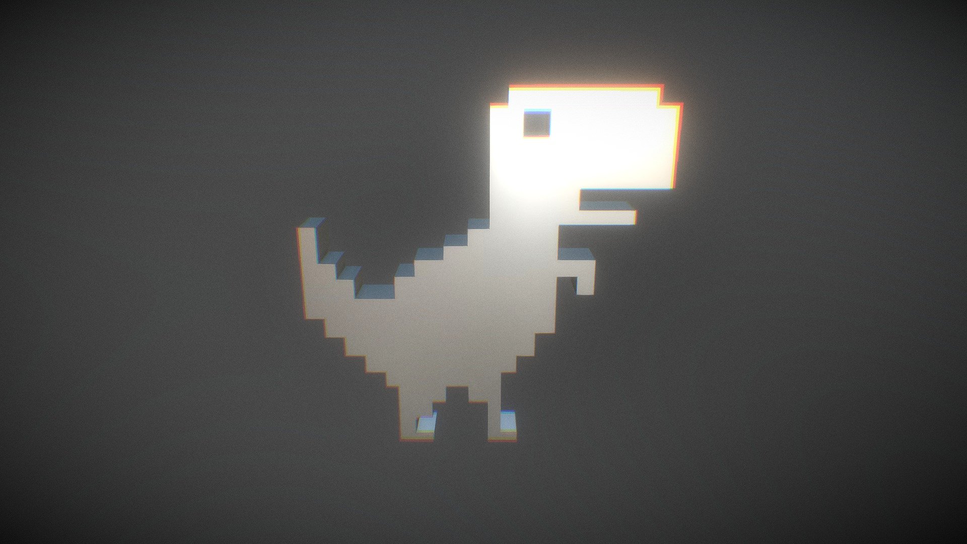 Chrome Dino (3D) Minecraft Skin