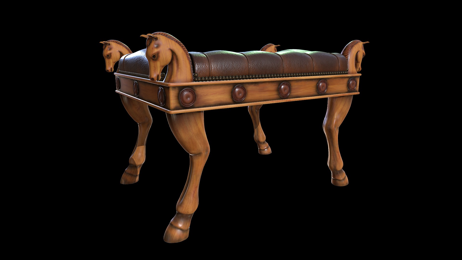3D model Puff Horse - This is a 3D model of the Puff Horse. The 3D model is about a horse with a saddle.