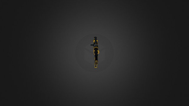 AK-47 WarZilla Black Fear 3D Model