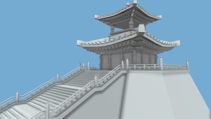 Japanese temple 3D Model