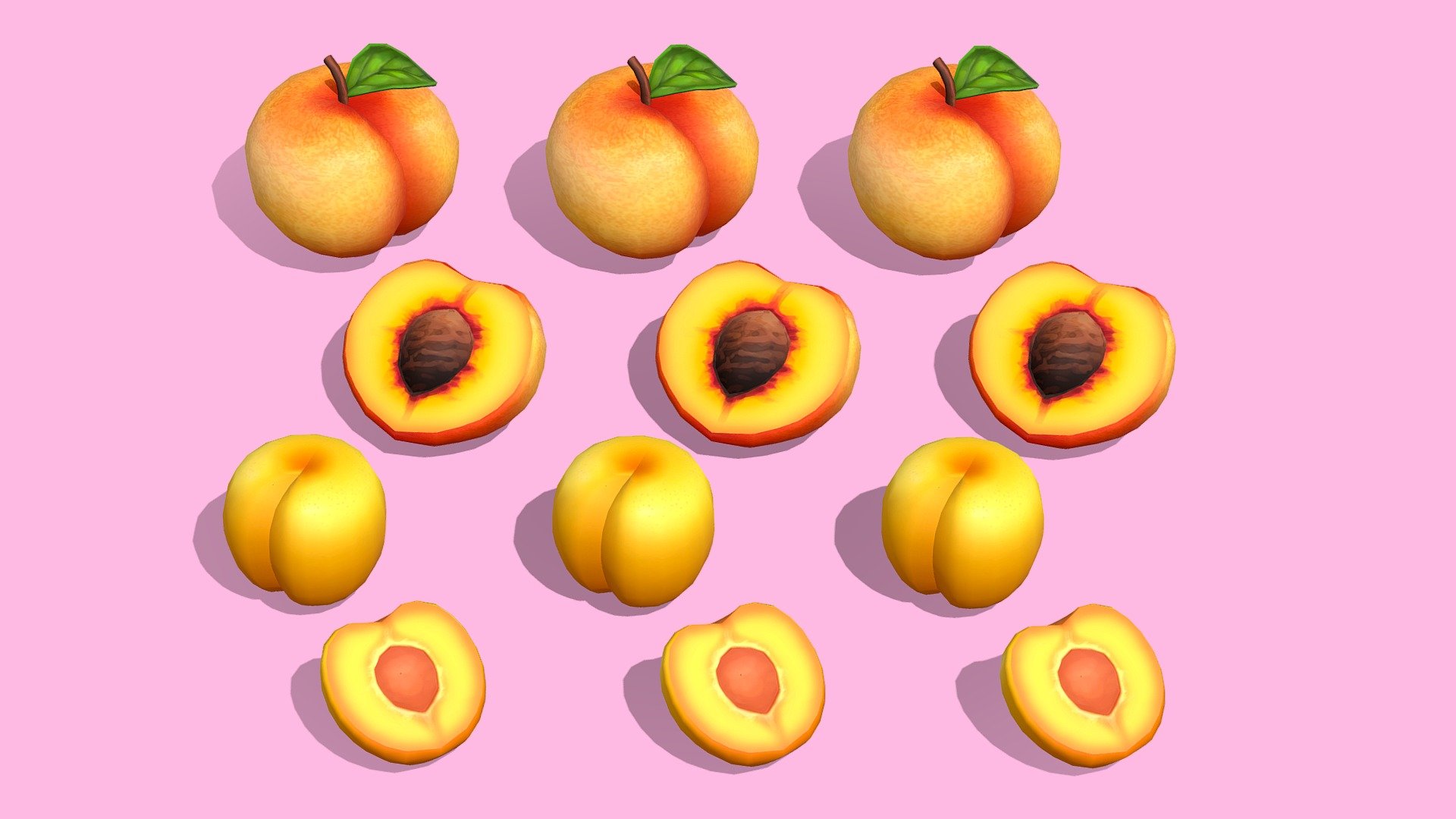 Peaches and Apricots - 3D model by Megan Alcock (@citystreetlight ...