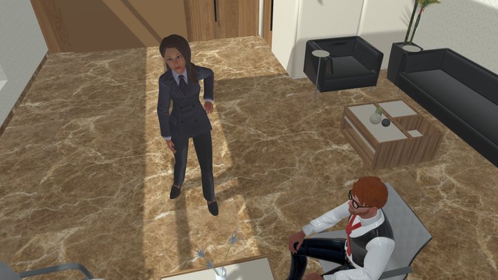 People discussion at the CEO office scene test