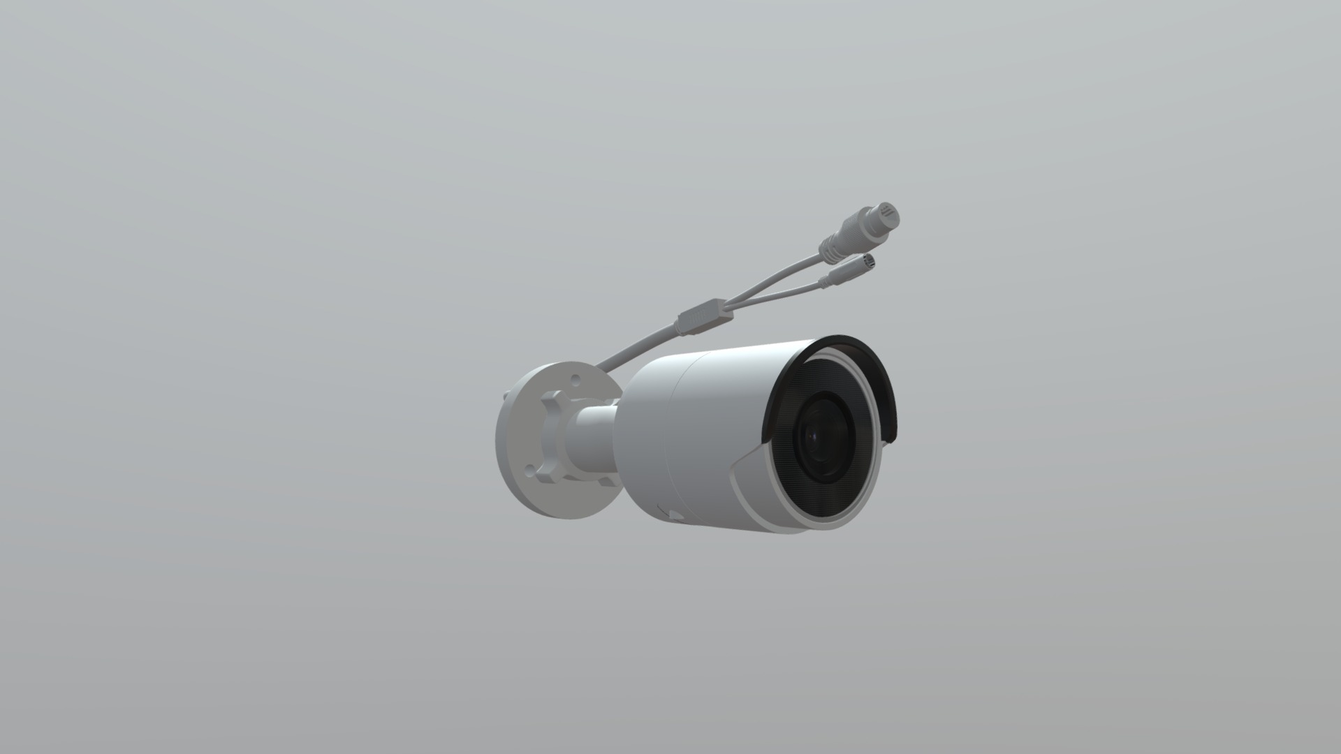 3D model Bullet security camera with cables 2 - This is a 3D model of the Bullet security camera with cables 2. The 3D model is about a light bulb with a wire.