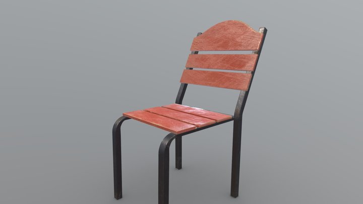 Old Caffe Chair - Asset 3D Model