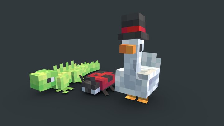 ladybird leguaan duck 3D Model