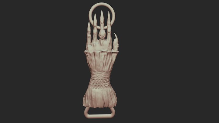 Witch Hand Belt Buckle - Main Commit 01 3D Model