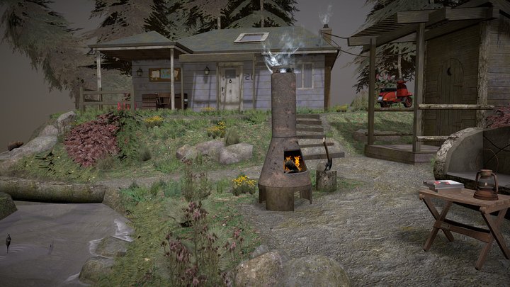 DAE Diorama - Forest Loner 3D Model