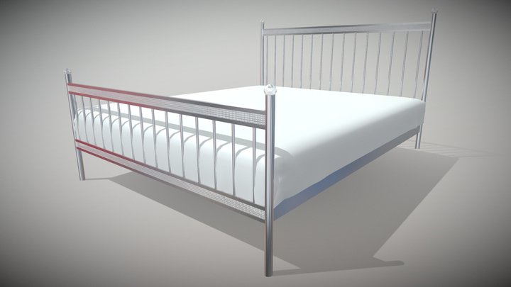 Bed Crystal Glamour 3D Model