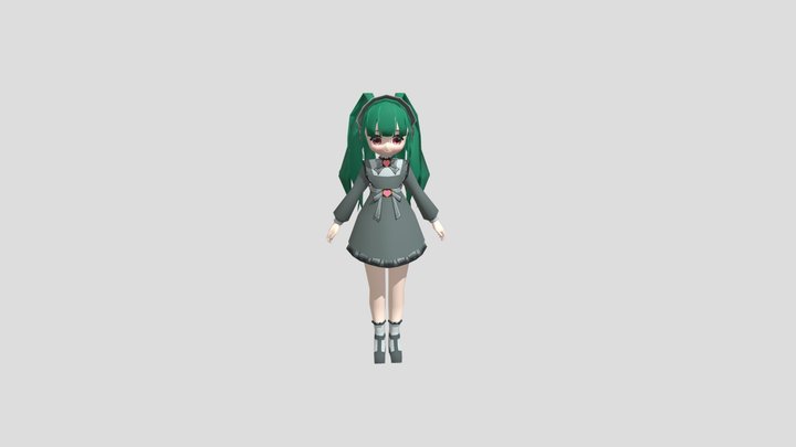anime girl 3D Model
