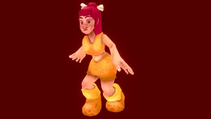 Cavewoman 3D Model