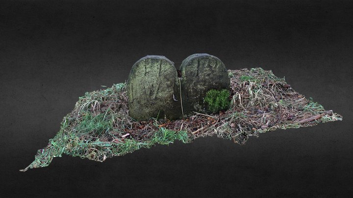 Gravestone 4 - Auld Aisle Cemetery 3D Model