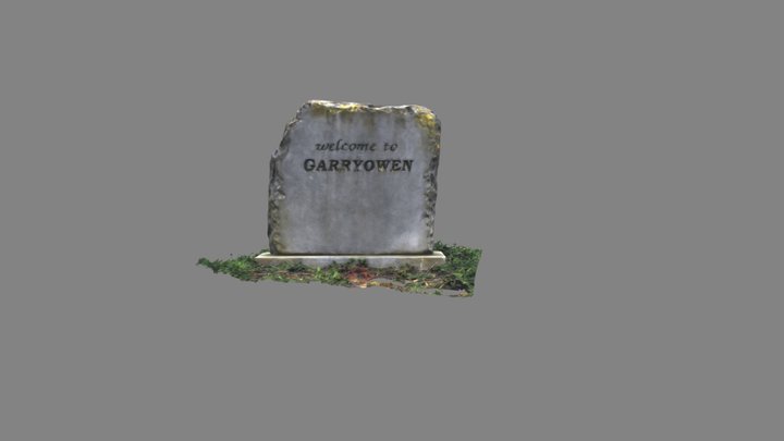 Modelo de escultura de piedra de Garryowen 3D Model