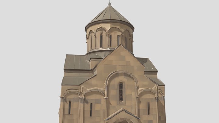 Historical stone orthodox church 3D Model