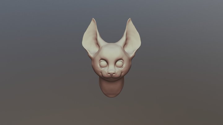 Cat Bust Model 3D Model