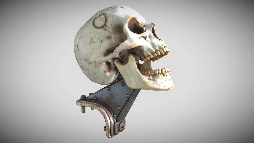 Screaming Skull Hood Ornament II