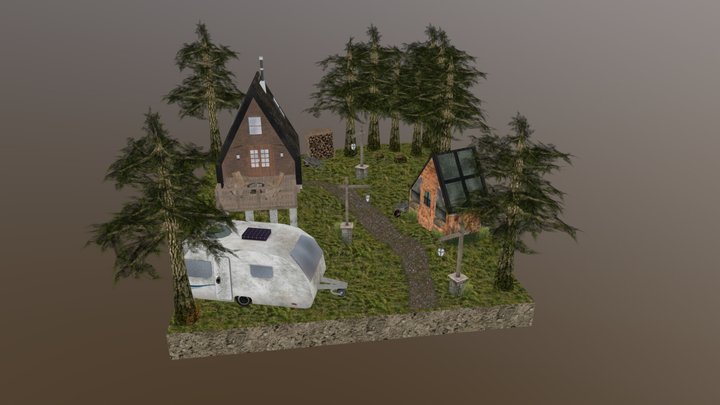 DAE Diorama - Eco House 3D Model