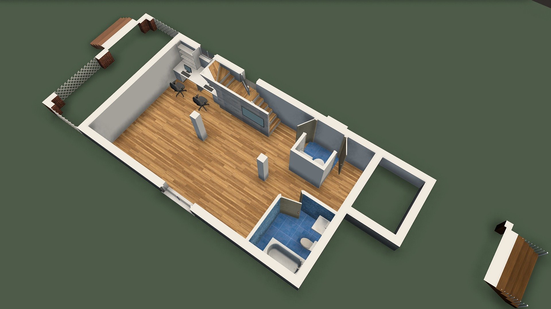 11-22 BASEMENT PROPOSED - 3D model by Cadaxx Design (@cadaxx) [7fe5609 ...