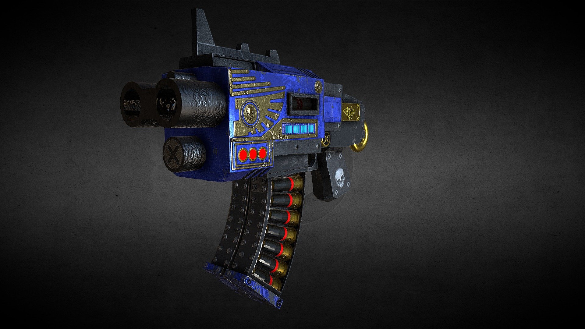 Bolter Warhammer LOW_POLY
