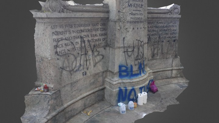 William McKinley Monument, Black Lives Matter 3D Model