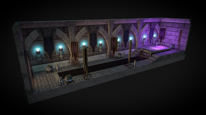 Enchanted Crypt |Modular| 3D Model