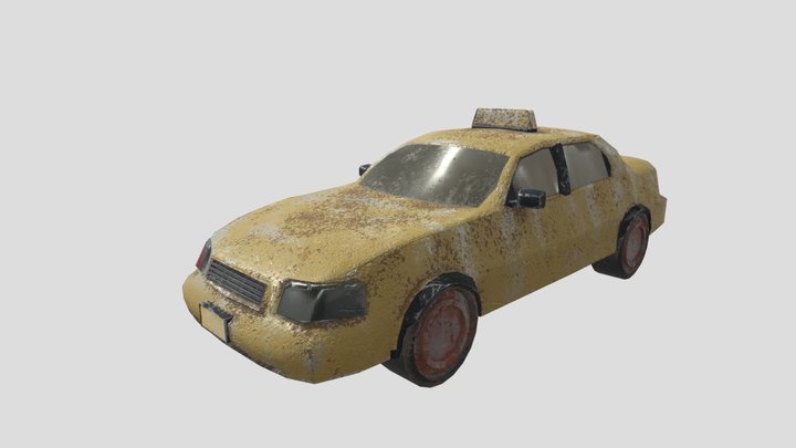 Post-apocalyptic taxi 3D Model