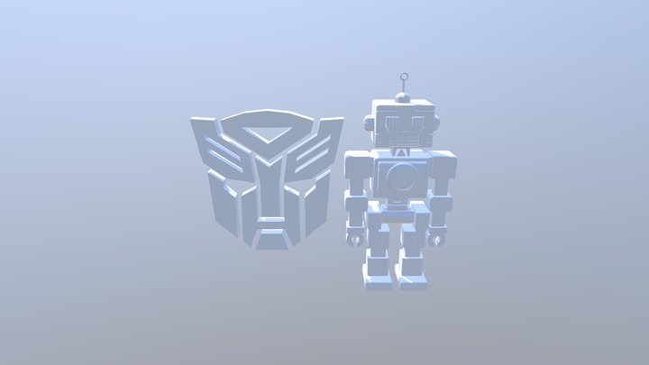 Robot And Transformer Head 2 3D Model