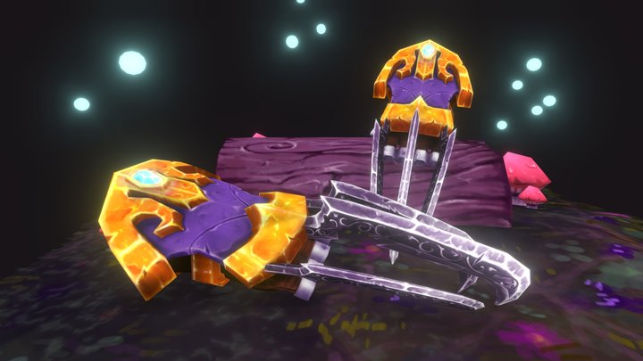 Claws of Teldrassil - Weapon Craft Assignment 3D Model