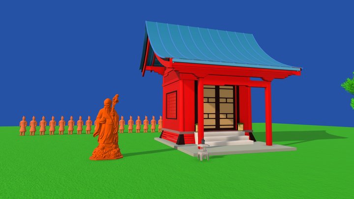 garden temple 3D Model