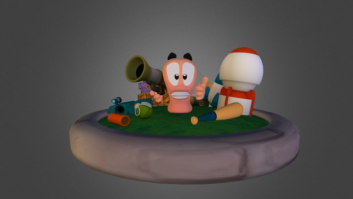 Worms Fan Art 3D Model