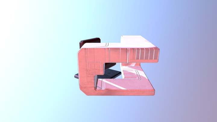 Escritorio y silla 3D Model