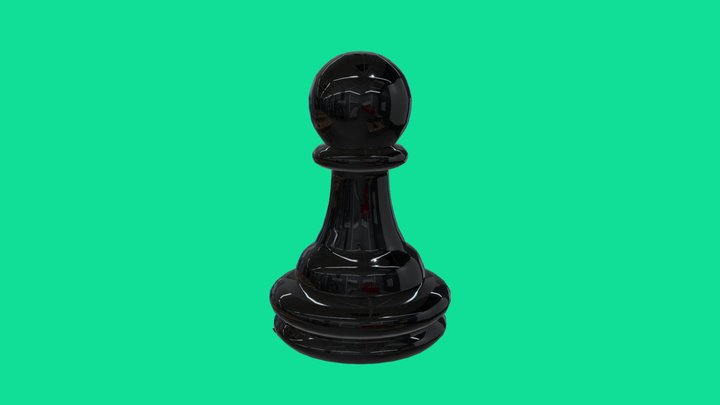 Black Chess Piece 3D Model