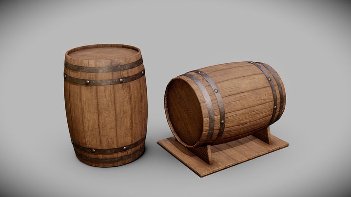 Free Barrel Model 3D Model