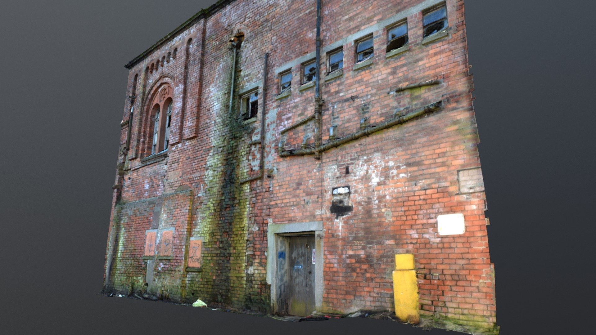 Derelict Brick Industrial Fascade Scan #VR