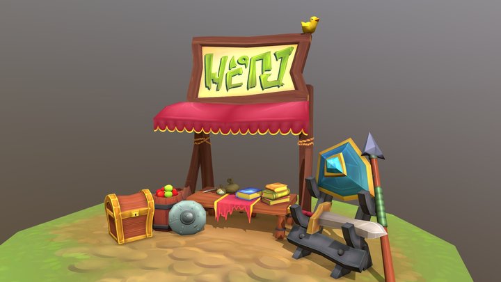 Weapons Stall 3D Model