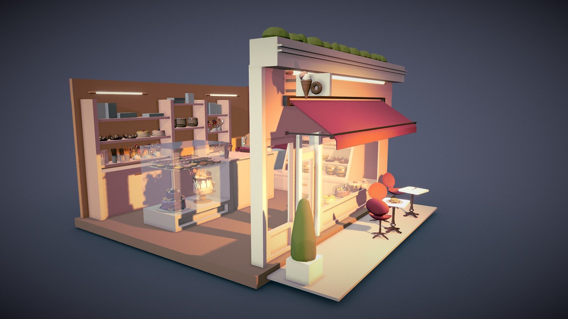 Candy Shop Draft Download Free 3D model by Rixael