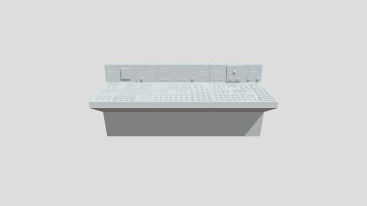 Nuclear reactor console 3D Model