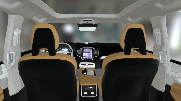 XC90 Interior 3D Model