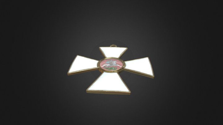 Знак 2й степени Георгия Победоносца 3D Model