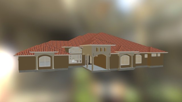 Texas Spanish Family Home 3D Model