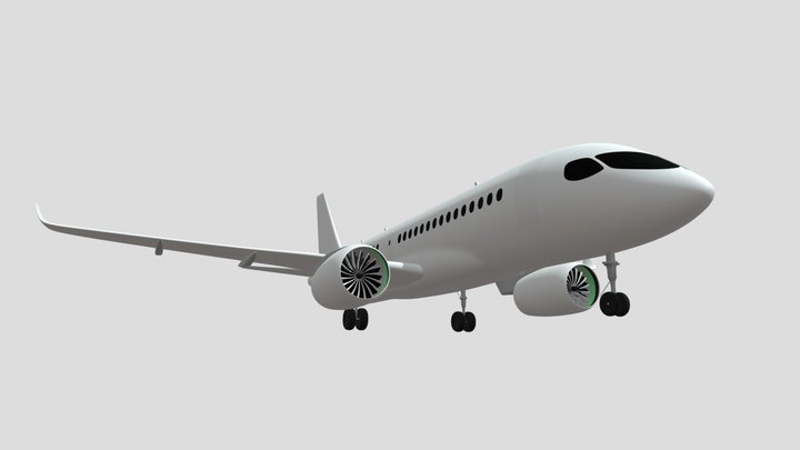 AirBus A220-300 3D Model