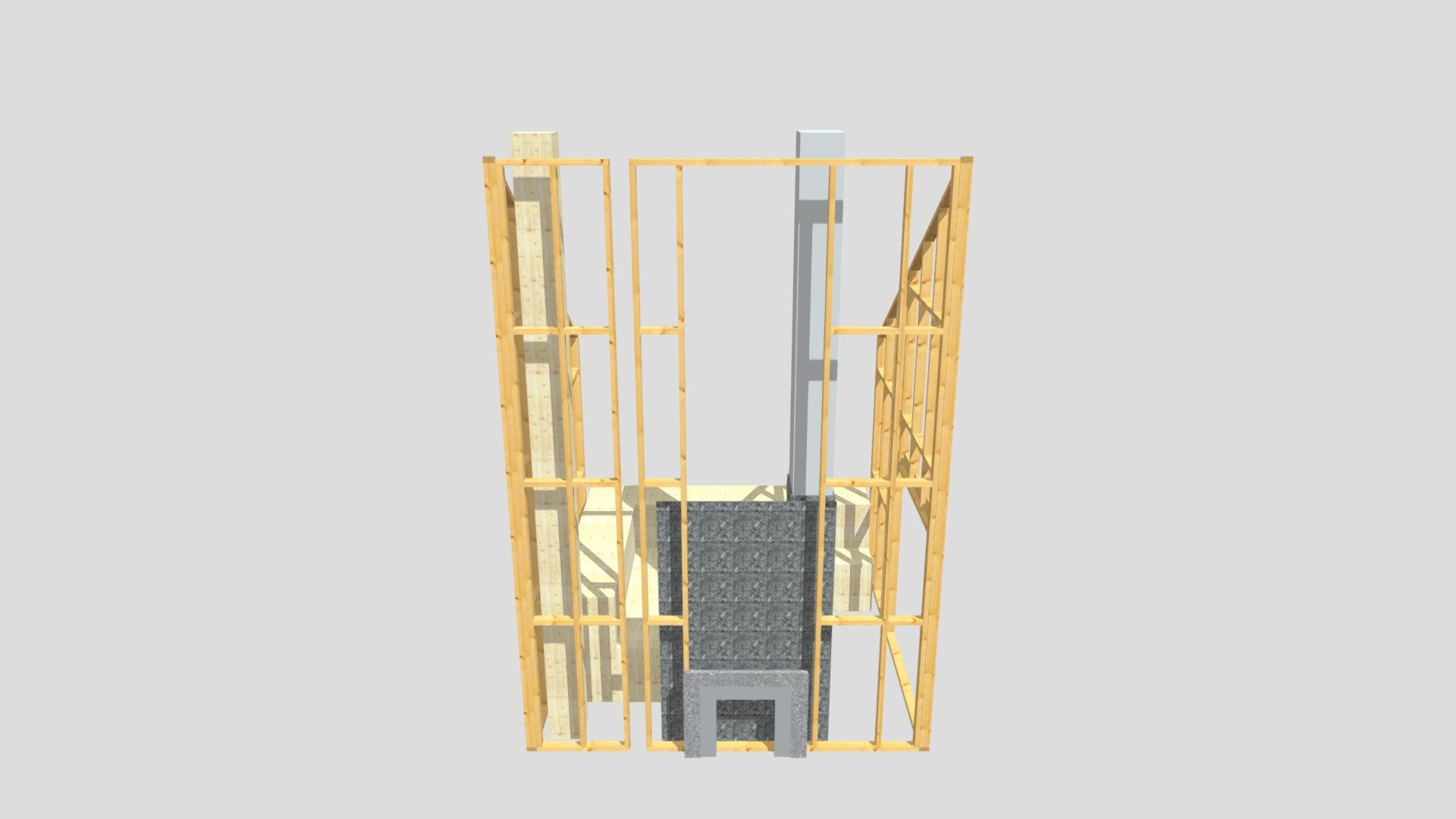 Sauna with walls, 300x300 tiles