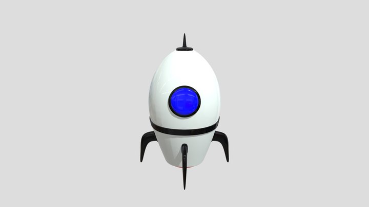 Hard Surface rocket 3D Model