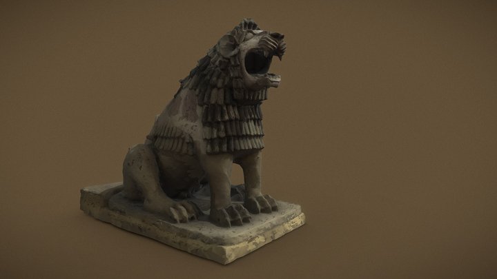 Kassite lion Statue 3D Model