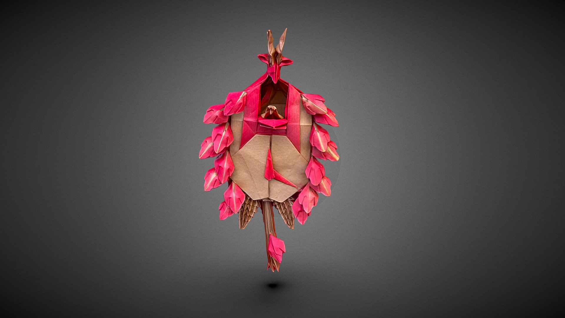 Origami Cuckoo. Two colors paper. Robert lang. - Download Free 3D model ...