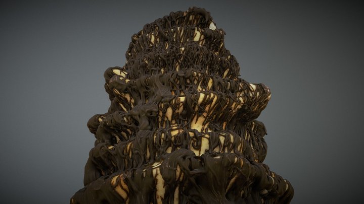 Traditional cake "sękacz" (Podlasie, Poland) 3D Model