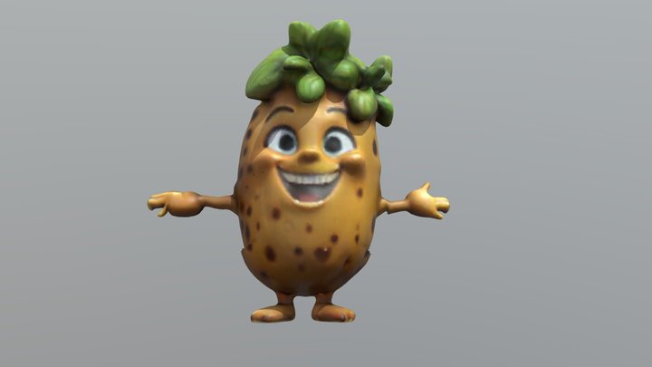 A socially awkward potato [Generated with AI] – Free 3D Model STL