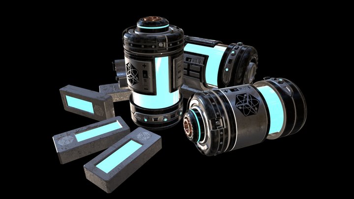 Space+ NFT Accessory - Battery Capsules 3D Model