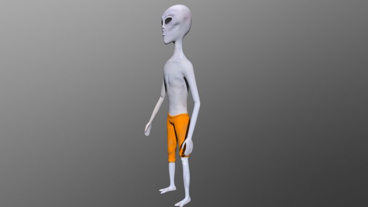 Alien Character 3D Model